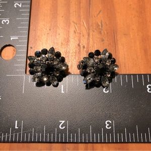 Sparky Flower Clip on Earrings